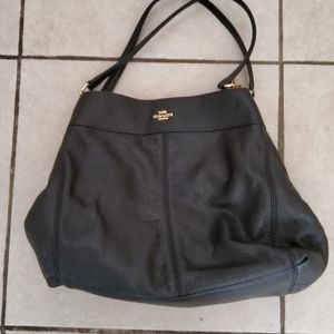 Large Coach Leather Edie Bag